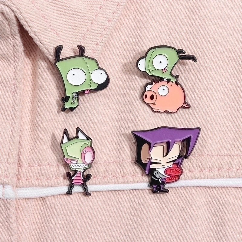 Cartoon Style Cute Cowboy Style Animal Fox Alloy Stamping Stoving Varnish Plating Unisex Brooches