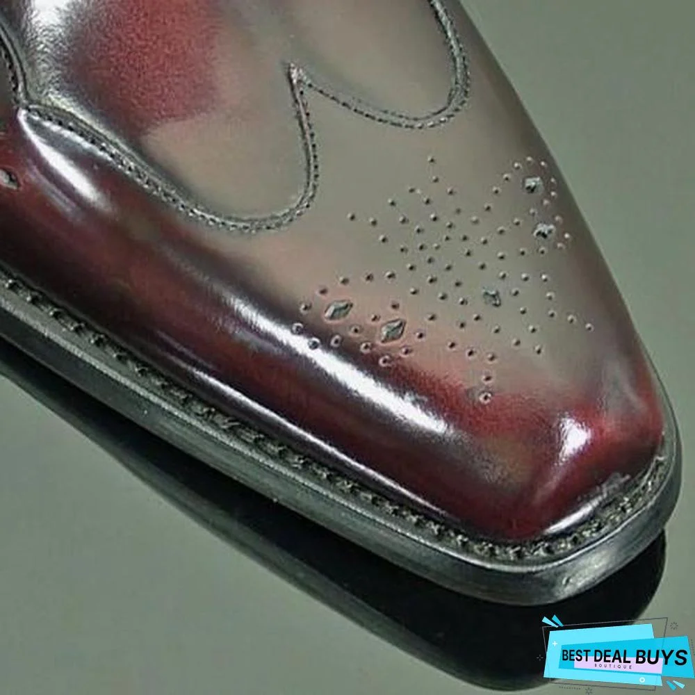 Men's Carved Colorful Gentlemen Elegant Chelsea Boots