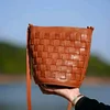 Hand Woven Vintage Leather Woven Crossbody Bag