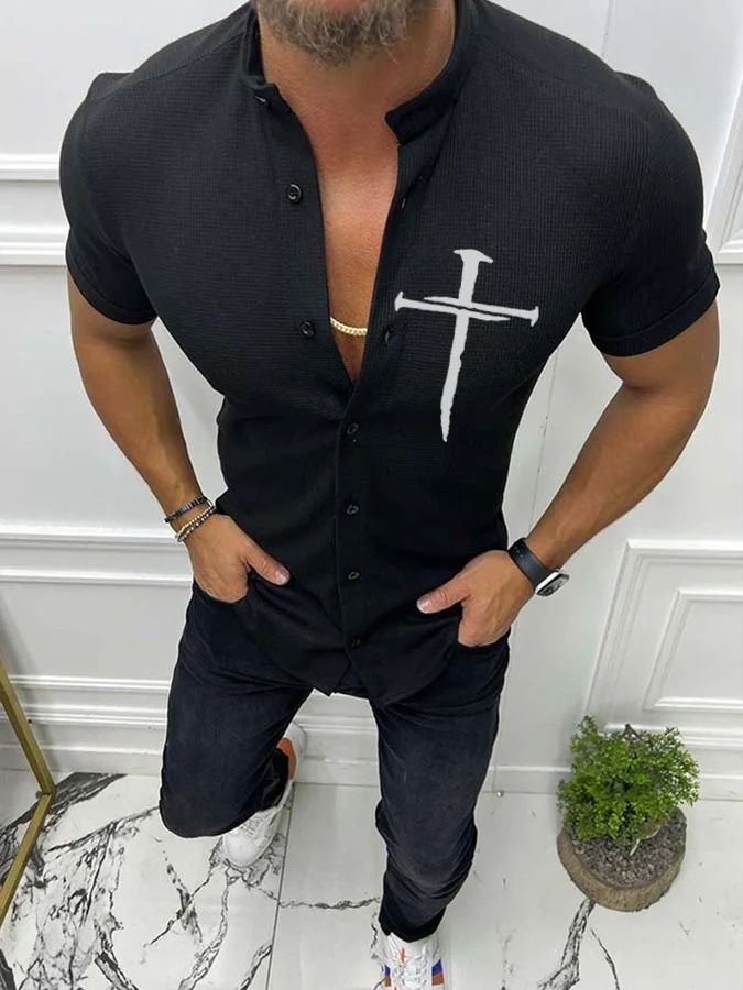 Men's Casual Versatile Print Shirt