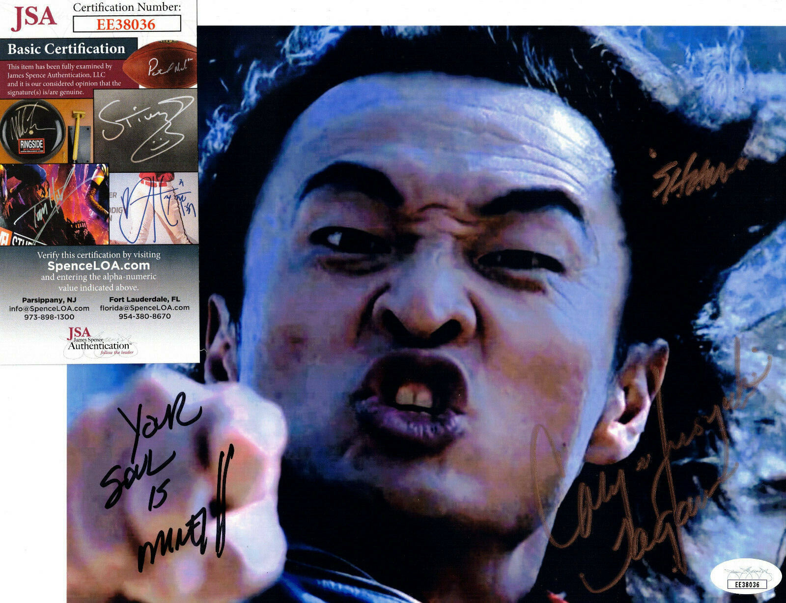 Cary-Hiroyuki Tagawa Signed 8x10 Photo Poster painting, Mortal Kombat, Your Soul Is Mine JSA COA