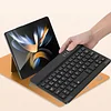 Suitable For Samsung Z Fold3/Z Fold4 Bluetooth Keyboard Plain Leather Case With Wireless Mouse Ultra-Thin Bracket
