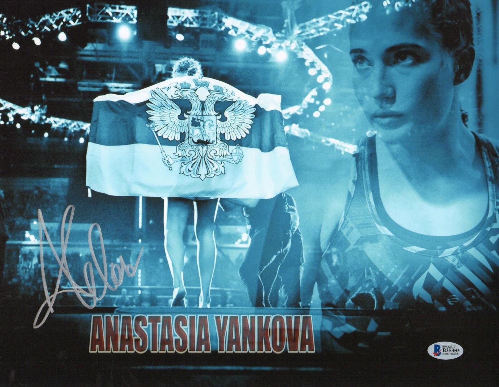 Anastasia Yankova Signed 11x14 Photo Poster painting BAS Beckett COA Bellator MMA Picture Auto 3