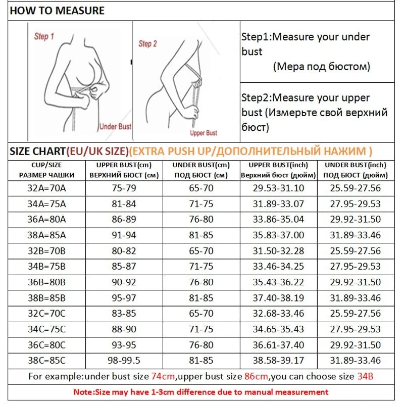 Front Closure Sexy Push Up Bra Women Invisible Bras Underwear Lingerie for Female Brassiere Strapless Seamless Bralette ABC Cup
