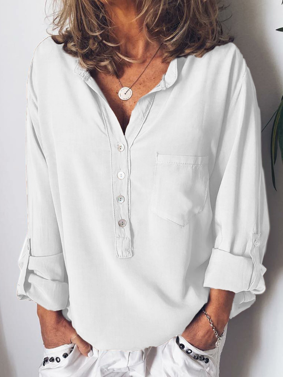 Spring\Summer Chiffon Blouses Long Sleeve