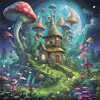 Mushroom House-16CT Stamped Cross Stitch 40*40cm/15.75*15.75in tapestrymarket