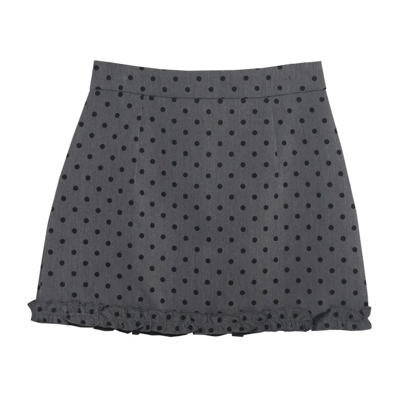 Nigikala Nigikala Plus Single Real Shot Korean Lace Skirt Wave Half-Body Skirt High Waist Anti-Walking Light A Word Ass Hip Skirt 6880