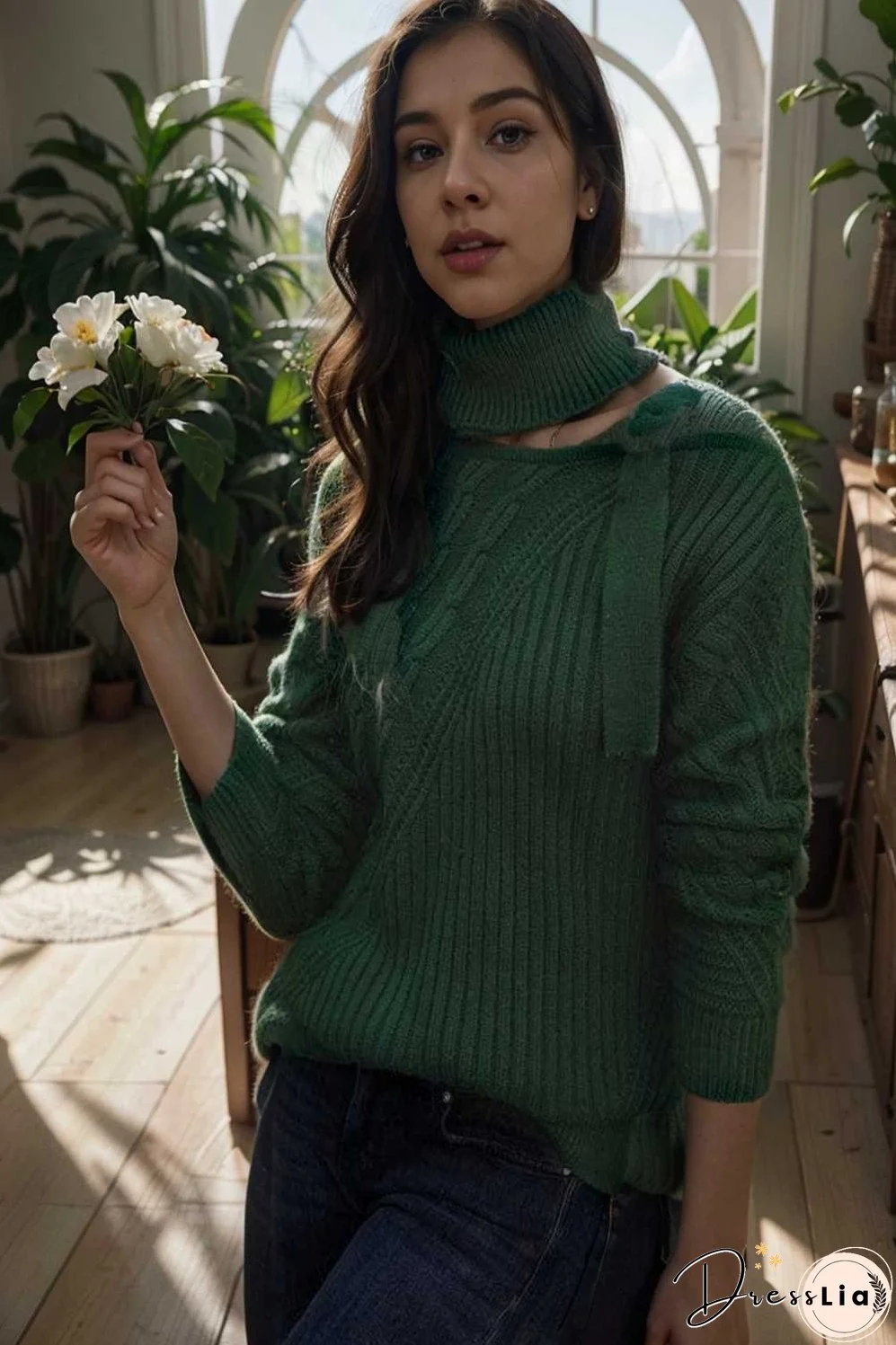 casual ribbed button decor asymmetrical hem long sleeve t shirt