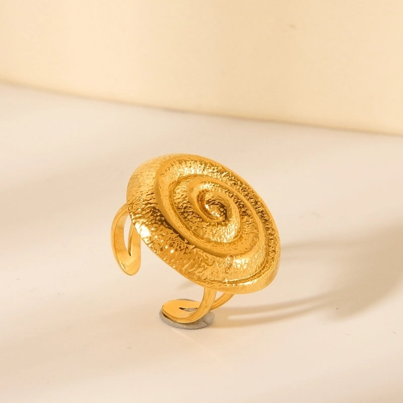 IG Style Casual Classic Style Geometric 304 Stainless Steel Titanium Steel 18K Gold Plated Open Rings