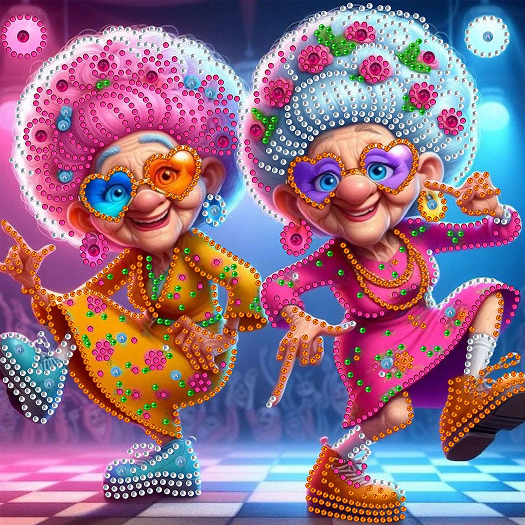 Grandma - Diamond Painting - Partial Special Shaped Drill(Canvas|30*30cm)