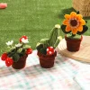 DIY Handmade Twist Stick Craft Small Potted Plants Chenille Stems Craft Pipe Cleaners Gift Decor Set