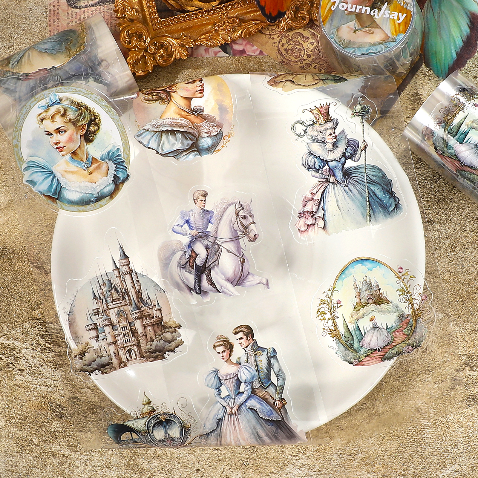 PET 테이프 - 60mm*200cm 빈티지 동화 속 공주 성