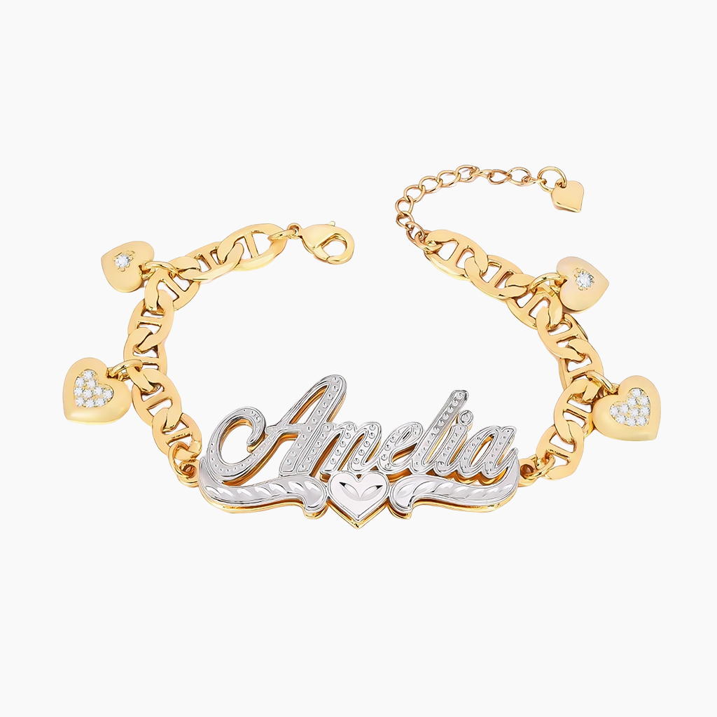 Heart Pendant Style Custom Bracelet&nbsp;