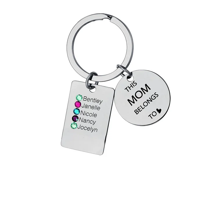 Porte-clés 5 Prénom Personnalisé 5 pierre naissance