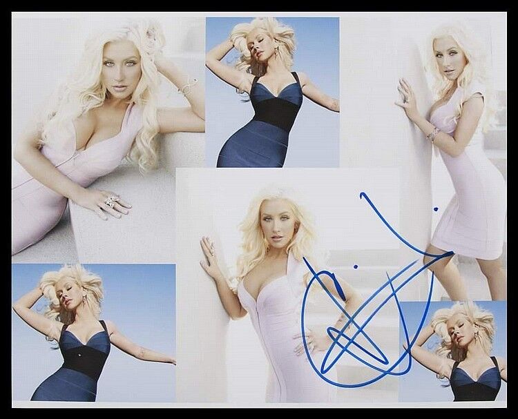 CHRISTINA AGUILERA Signed Photo Poster paintinggraph Montage - Pop Singer - preprint