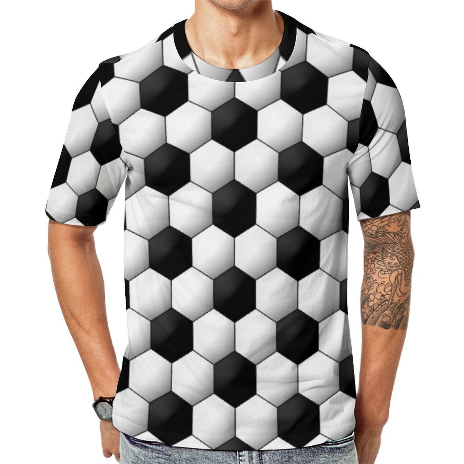 Football Fan Design Short Sleeve Print Unisex Tshirt Summer Casual Tees for Men and Women Coolcoshirts