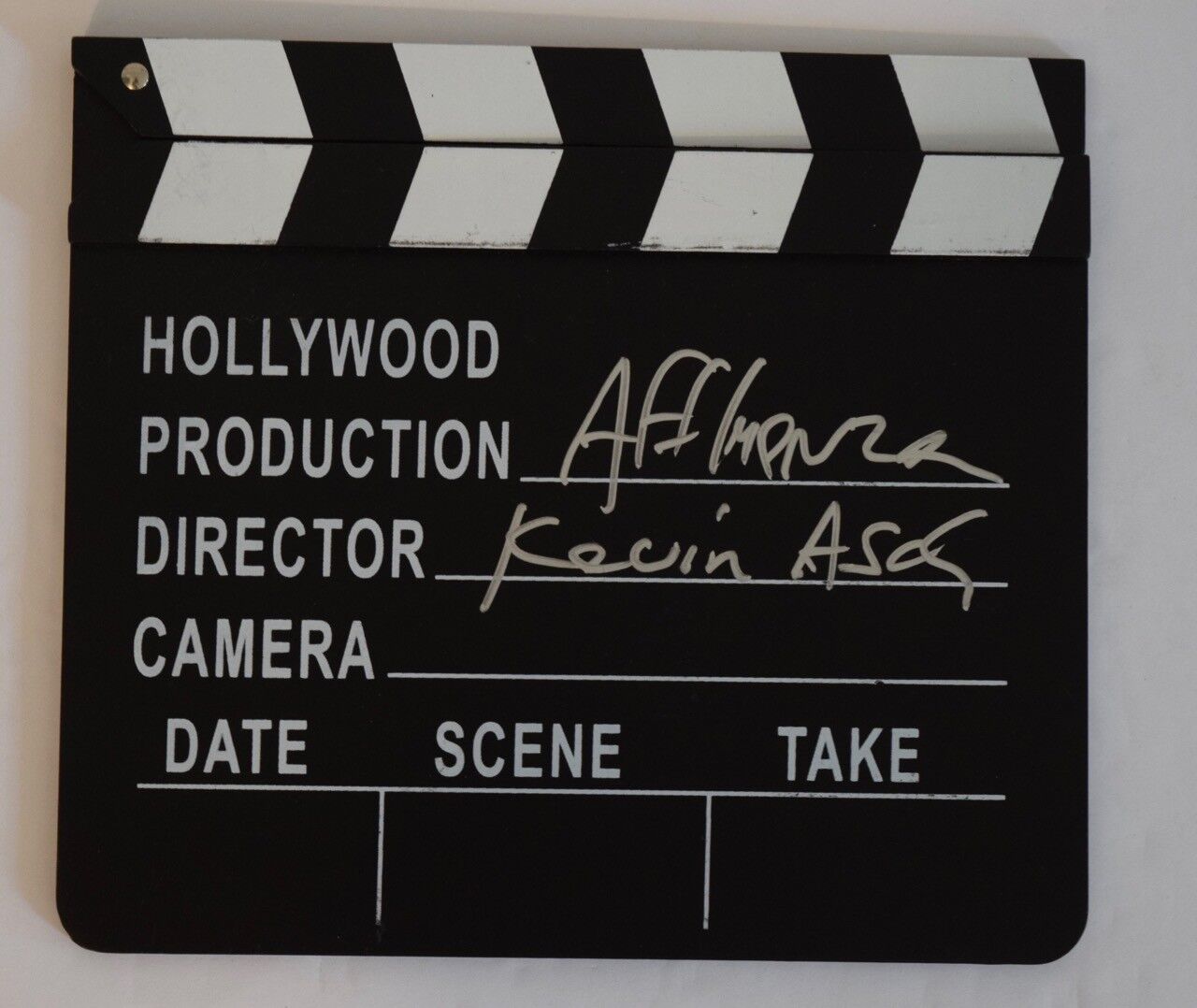 Kevin Asch Signed Autographed Clapboard Director of AFFLUENZA COA VD