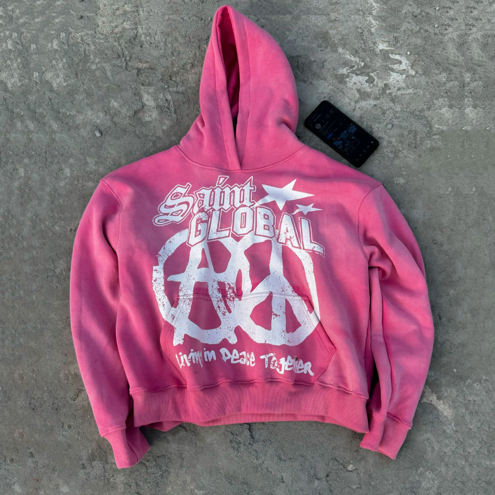 Saint casual street printed hoodie