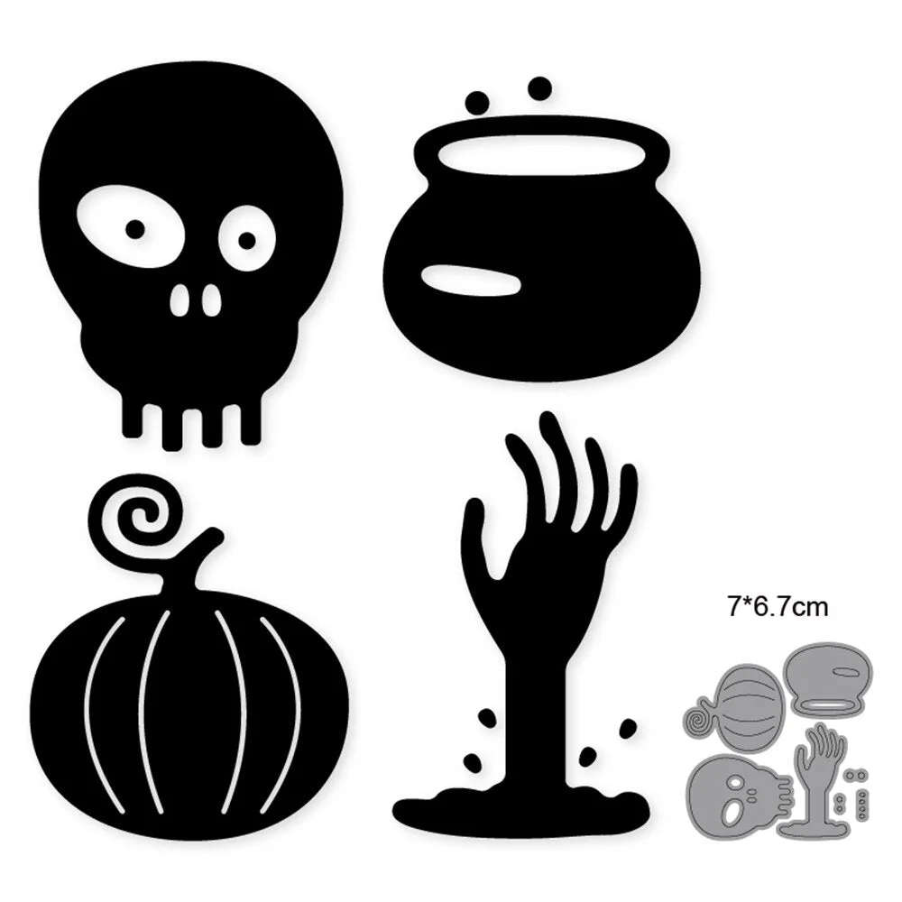 Customized Dies Halloween Bat Pumpkin Ghost Metal Cutting Dies Scrapbooking Dies For DIY Craft Paper Card Making Stencils Dies