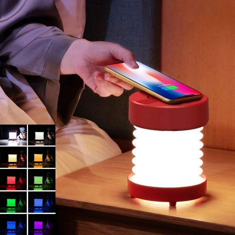 Folding Wireless Night Light Power Bank Bluetooth Speaker - Appledas