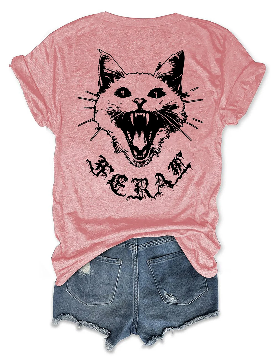 Feral Metalcore Trippy Cat T-shirt