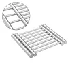 1Pcs Stainless Steel Adjustable Table Mat Pad Heat Resistant Dish Bowl Pan Holder Coasters Placemat For Kitchen Dining Table