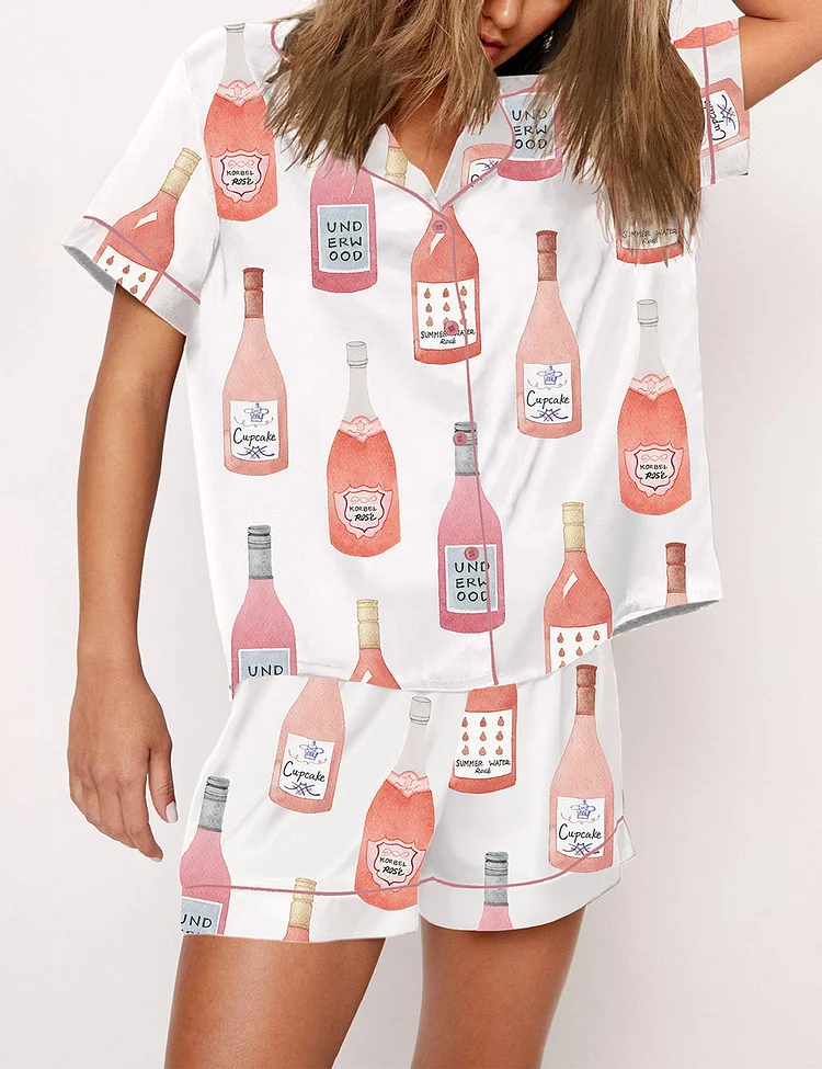 Women's Rose All Day Wine Pajama Set