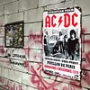 AC/DC - Panneaux en &eacute;tain m&eacute;tallique(20*30cm/30*40cm) - Musique