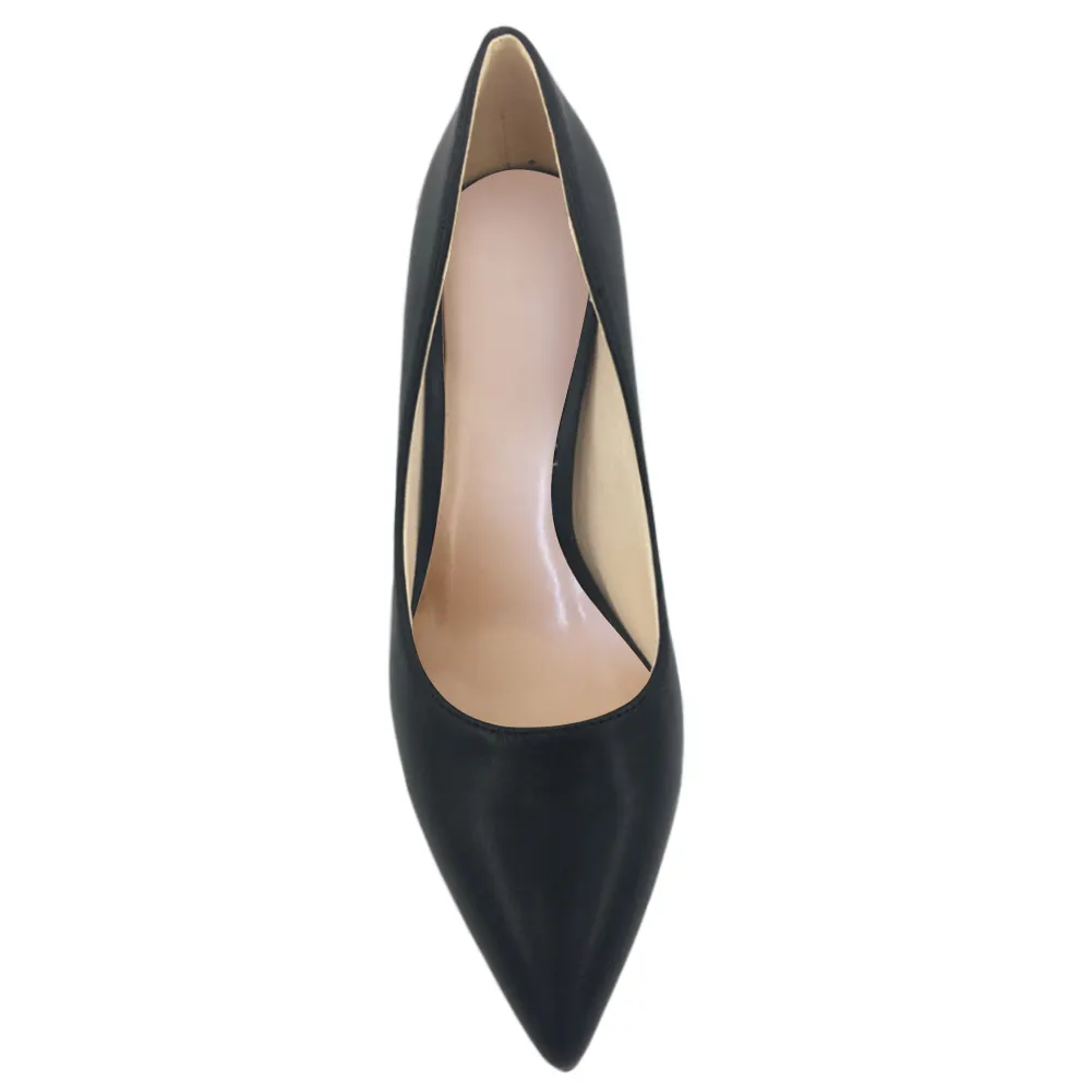 90mm Middle Heels Pointy Toe Pumps-vocosishoes