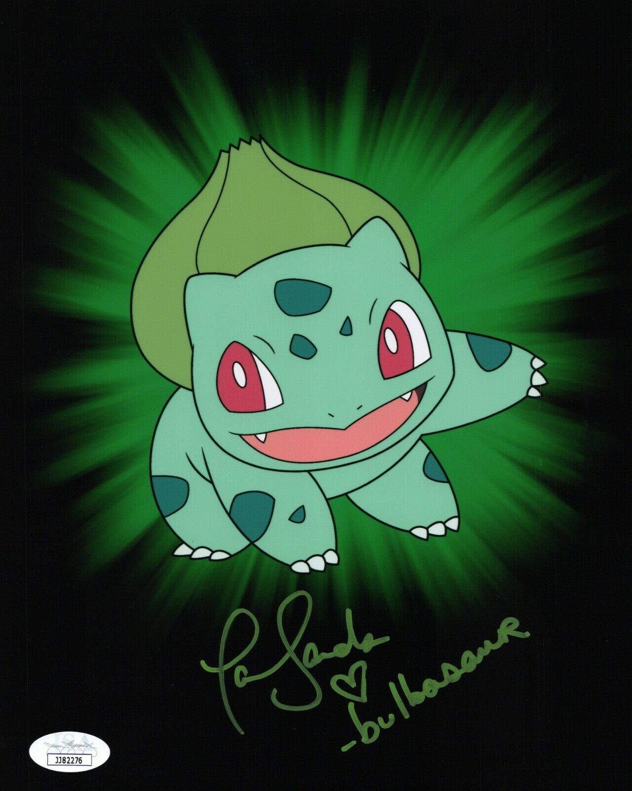 ~ TARA SANDS Authentic Hand-Signed Bulbasaur - POKEMON