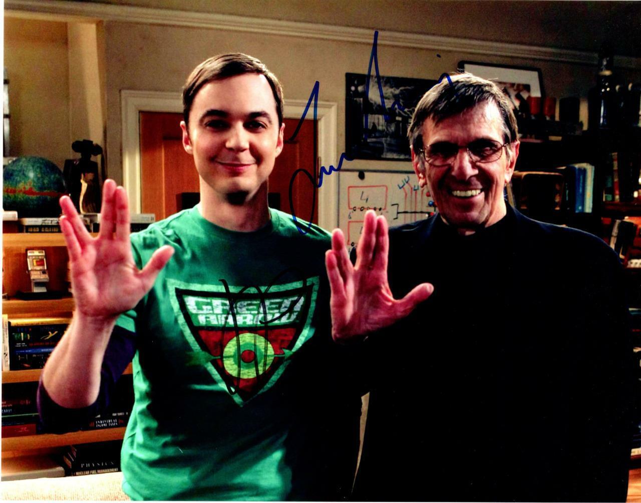 Leonard Nimoy Jim Parsons signed 11x14 Picture Photo Poster painting autographed includes COA