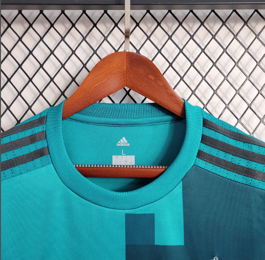 Retro 17/18 Real Madrid Third Away Long Sleeve Football Shirt Thai Quality