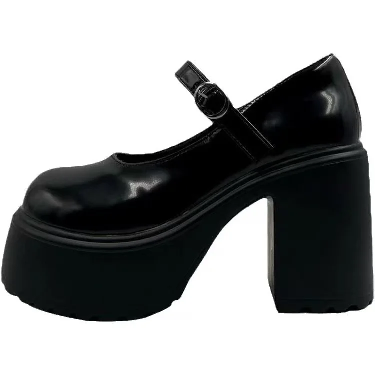 Breakj Breakj Back-Bottomed Retro Mary Jane Shoes Women 2025 New Four-Season Fashion Almost Thin Small Leather Shoes