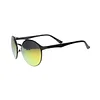 Metal Crossbar Mirror Lens Sunglasses