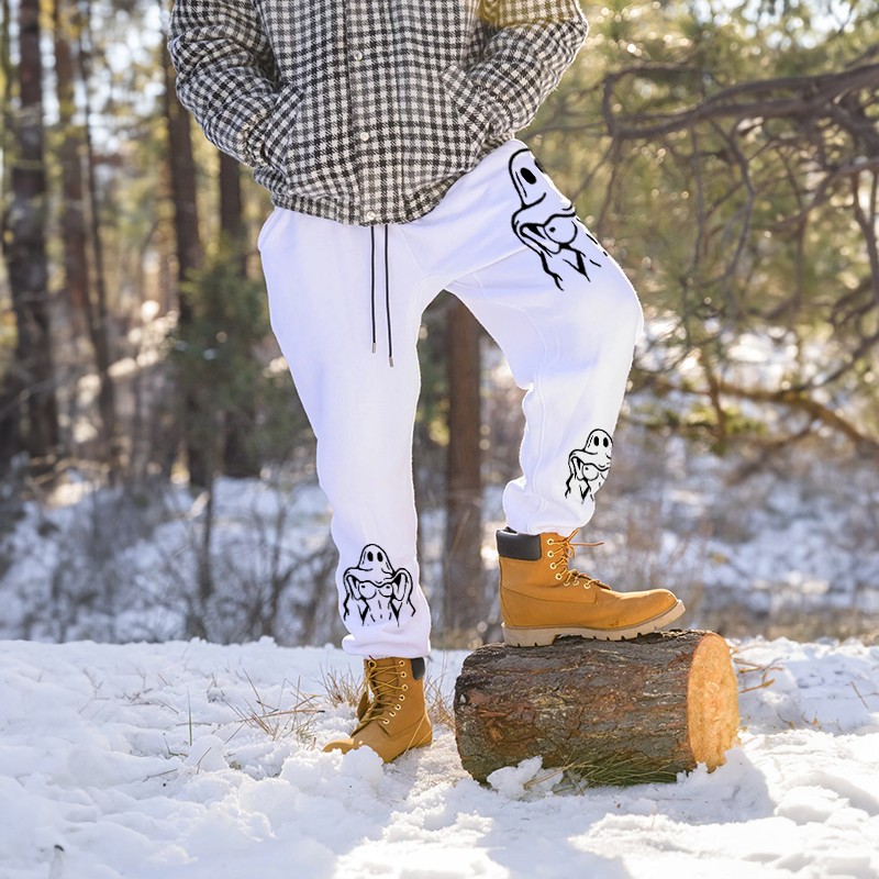 Naughty Ghost Sexy Boobs GRAPHIC PRINT JOGGERS