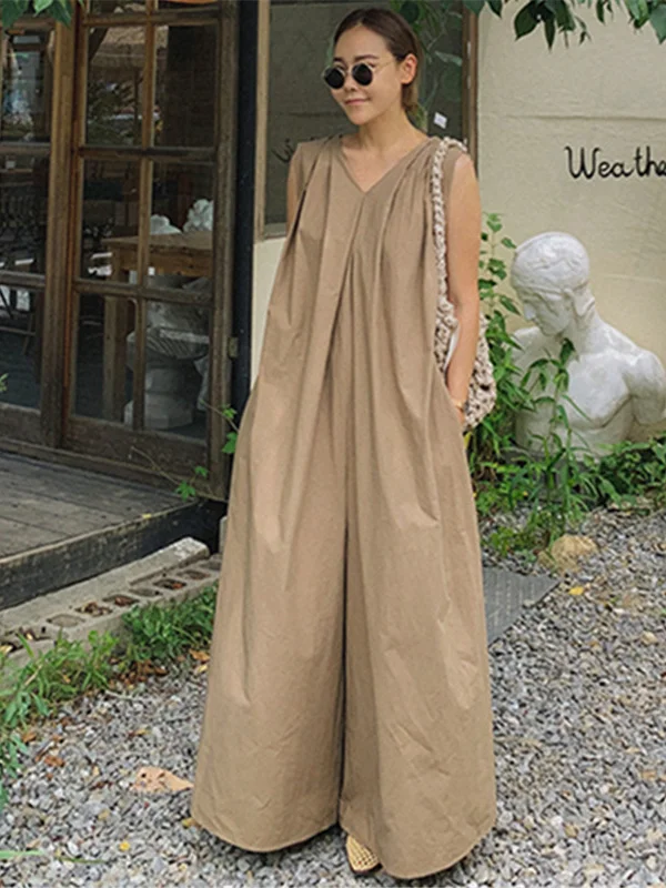 Loose Sleeveless Wide Leg Jumpsuit