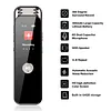 Digital Voice Recorder Type-C Rechargeable Small Tape Recorder Device with 7-Level Adjustable Voices Control for Lectures Meetings Interviews