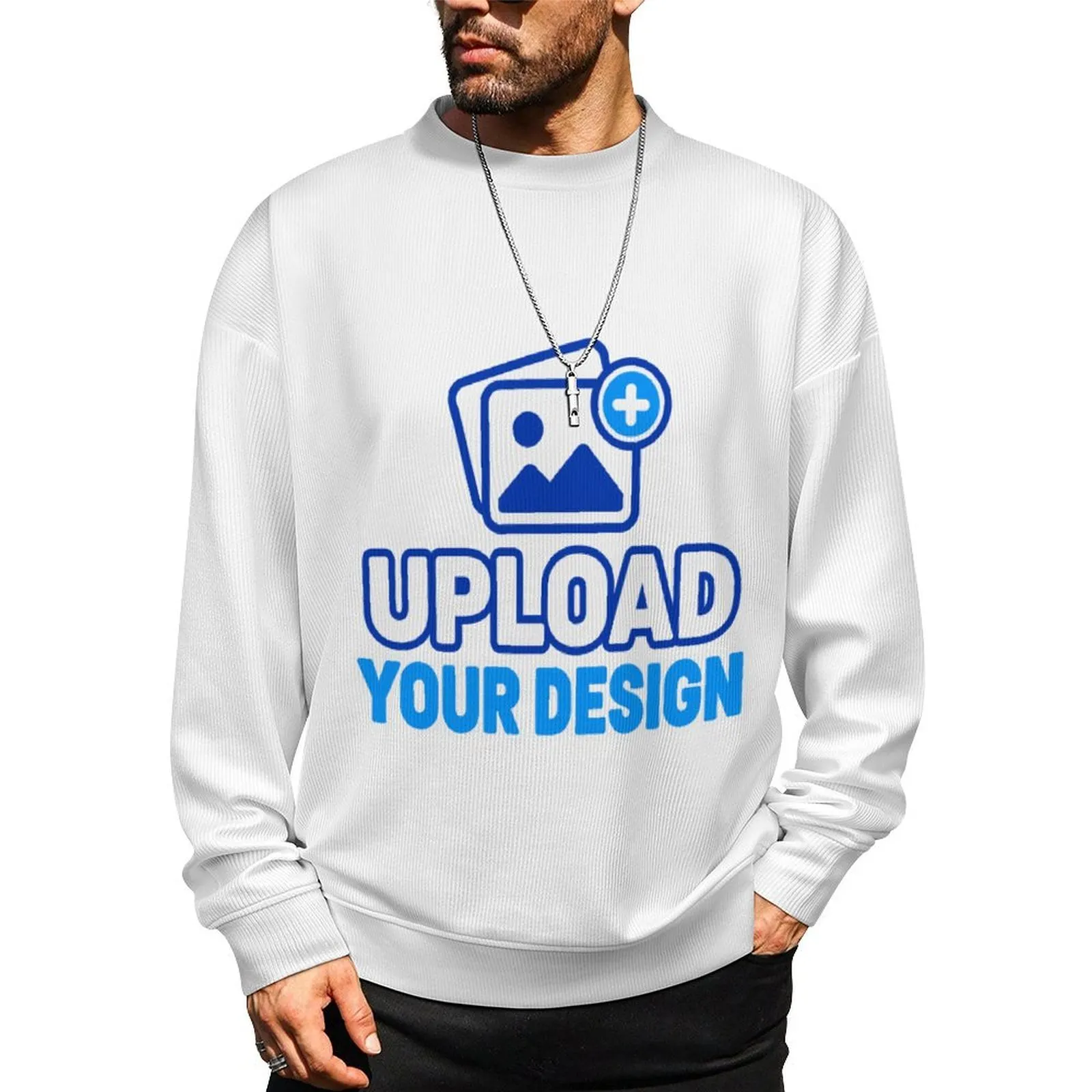 Men's Round Neck Sweatshirt custom product view 8