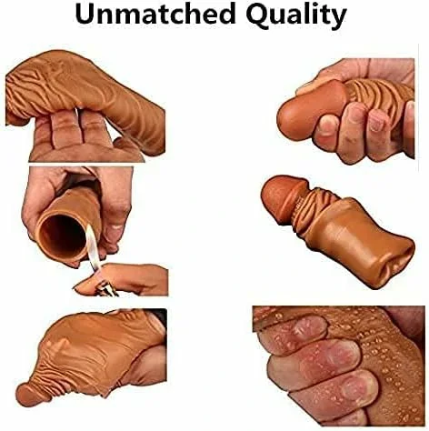 Realistic Penis Enlarger Sleeve :Cock Sleeve Extender Enhancer for Bigger Euphoria and Pleasure