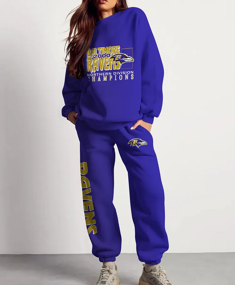 Baltimore Ravens  3D sweatsuit and sweatpants 2 piece outfits