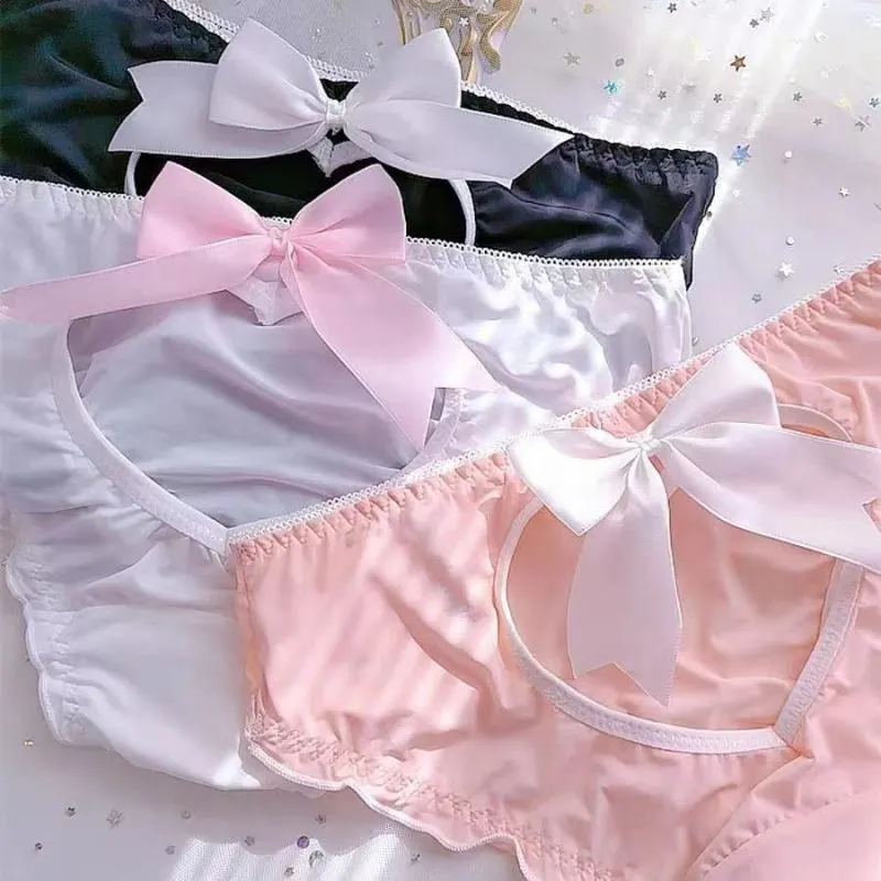 Uaang Women Sexy Hollow Big Bow Cute Lovely Sweety Lolita Panties ...