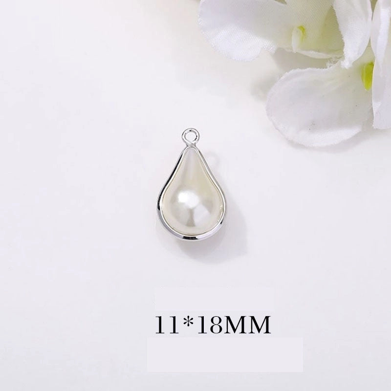 1 Piece Minimalist Water Droplets Copper Plating Inlay Pendant Jewelry Accessories