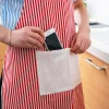 Pink Blue Printed stripe Unisex Cooking Dining Room Kitchen BBQ Restaurant Cleaning Pocket Waitress Brief Baking Mats Aprons 