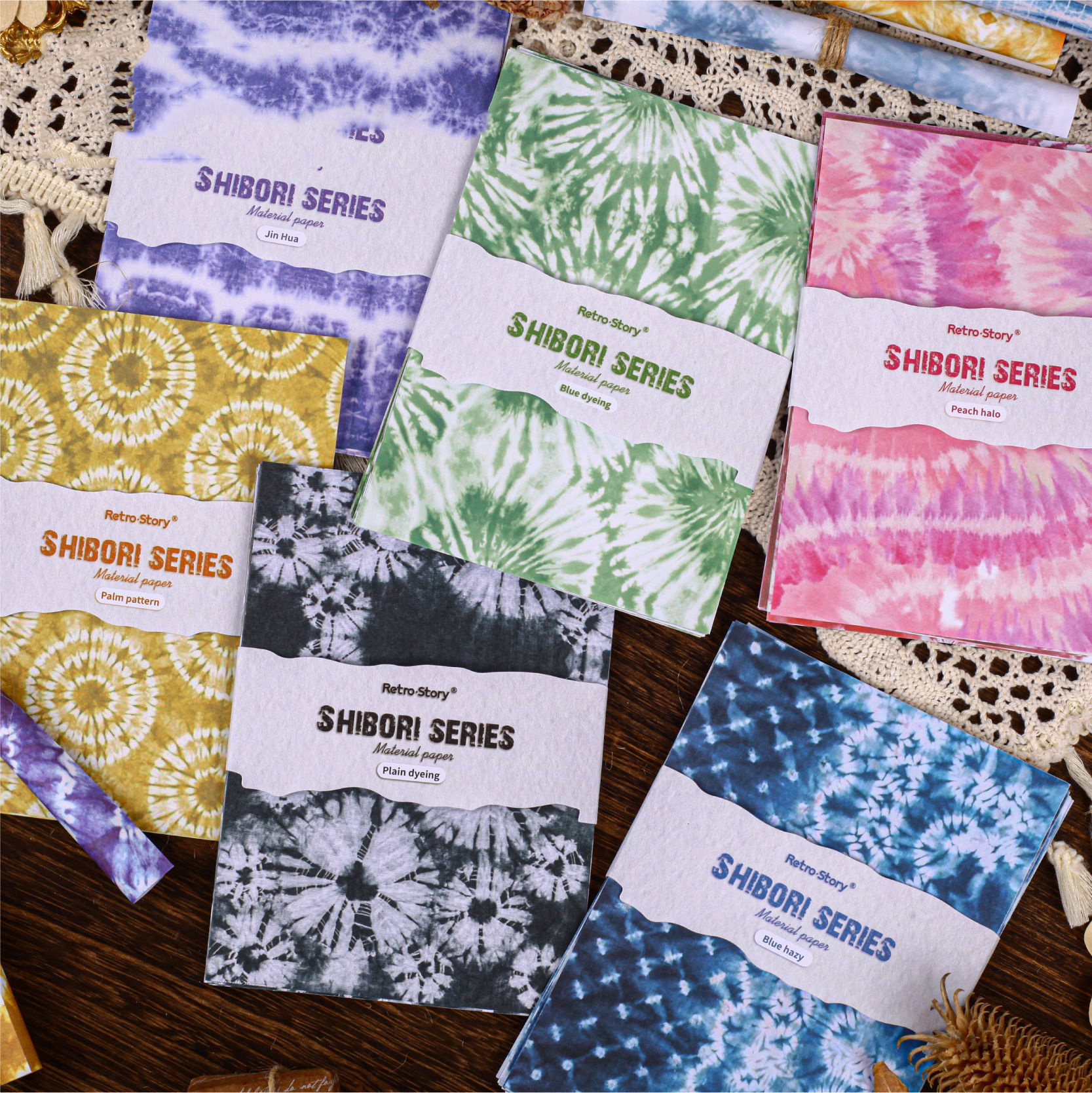 소재 종이 - 스트랜드 염색 시리즈 빈티지 패턴