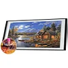 Riverside Lodge - Round Drill Diamond Painting - 80*40CM - Large Size