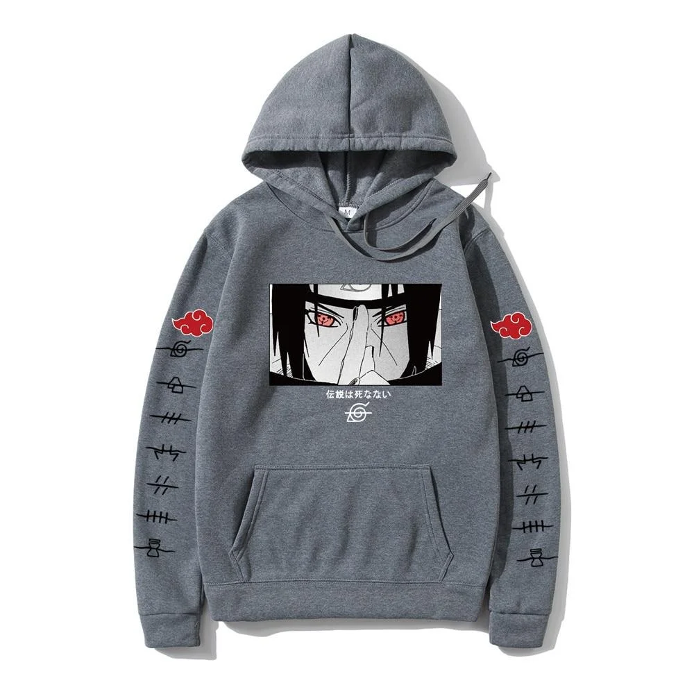 Men Casual Autumn Winter Hip Hop Hoodie pullover Japanese Anime Streetwear itachi pullover Sweatshirt