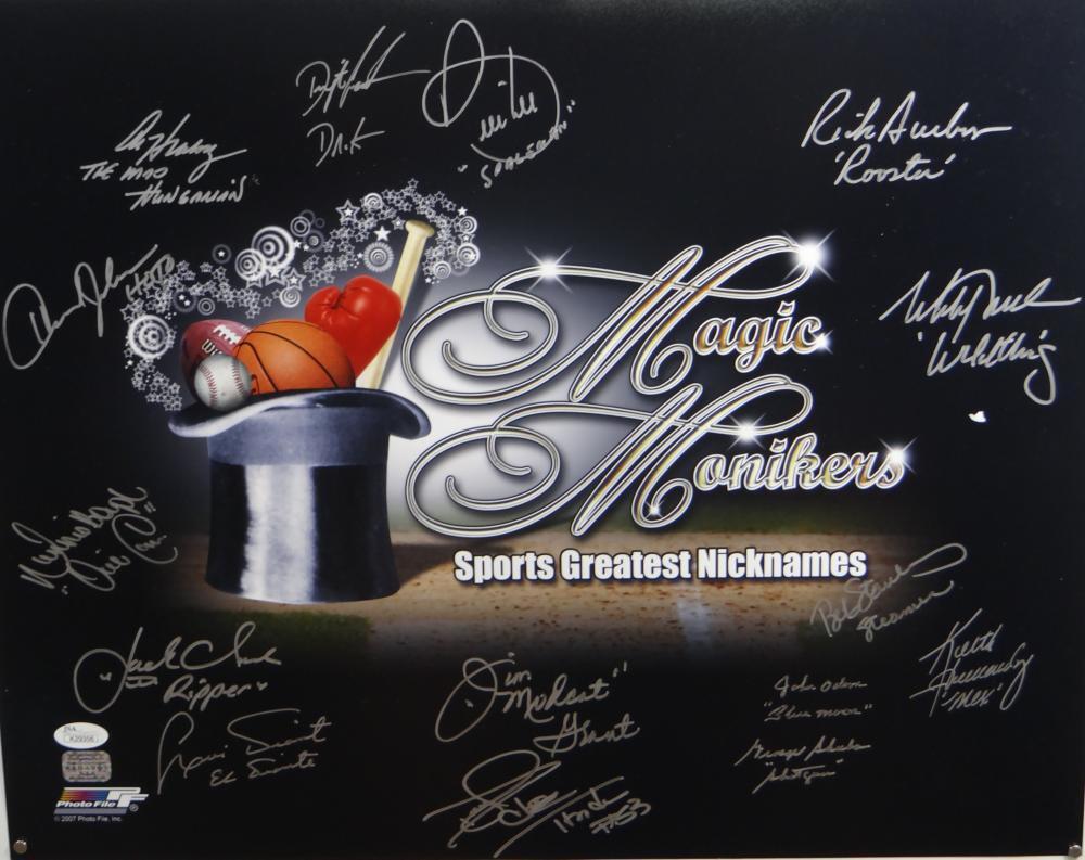 Magic Monikers-Sports Greatest Nicknames Autographed 16x20 Photo Poster painting- JSA Auth