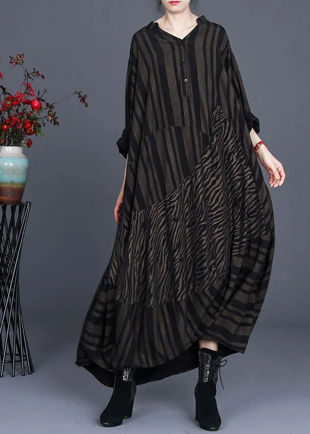 Natural Leopard Baggy Dress Plus Size Caftan