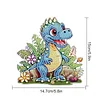 2Pcs Diamond Painting Dinosaur Diamond Art Pendant Wall Decor