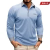 Men's Long Sleeve Lapel Polo Shirt